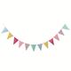 1pc, Colorful Burlap Linen Bunting Flags For Happy Birthday Party Decor And Wall Decoration