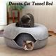 Cat Cave For Multiple Cats & Large Cats, Cat Caves For Indoor Cats, Cat Tunnel Bed, Scratch Detachable & Washable Large Donut Cat Bed