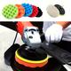 3/4/5inch Carpolishing Disc 8pcs/set Self-adhesive Buffing Waxing Sponge Wool Wheel Polishing Pad For Car Polisher Drill Adapter