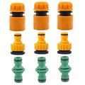 3pcs, Garden Quick Hose Connector 1/2inch End Double Male Hose Coupling Joint Adapter Extender Set For Hose Joint Irrigation Systems