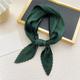 Solid Pleated Bandana Elegant Imitation Silk Neckerchief Scarf Head Wrap Bag Handle Charm, Gift For Mother's Day