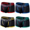 1/4pcs Men's Breathable Nylon Mesh Breathable Comfy Quick Drying Boxer Briefs, Sexy Low Waist Boxer Trunks, Sports Panties, Men's Underwear