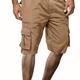 Men's Casual Pockets Non Stretch Drawstring Cargo Shorts Pants, Male Shorts For Summer