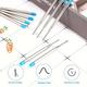 10pcs 9.9cm Metal Ballpoint Pen Refills Blue Ink Rods 1.0mm Medium Point Roller Ball Pens Refill