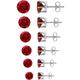 Hypoallergenic Earrings 316l Stainless Steel Jewelry With Red Zircon Decor Stud Earrings Elegant Simple Style Trendy Female Gift Daily Casual