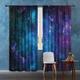 2pcs Galaxy Blackout Curtains Nebula Outer Space Blue Starry Sky Night Ocean Universe Stars Printed Curtain Suitable For Living Room, Bedroom, Kitchen, Bathroom, Home Decor, Room Decor