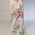 1/2 Pairs Cable Knit Leg Warmers, Comfy Knee High Socks, Women's Stockings & Hosiery