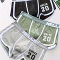 3pieces Men's Causal Cotton Breathable Boxers Briefs, Mid-waist Underwear