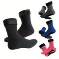 Women's 3mm Thick Neoprene Diving Socks, Antiskid Warm Wear-resistant Winter Swimming Socks Cold-proof Surfing Snorkeling Water Sports Socks Shoes Accessories