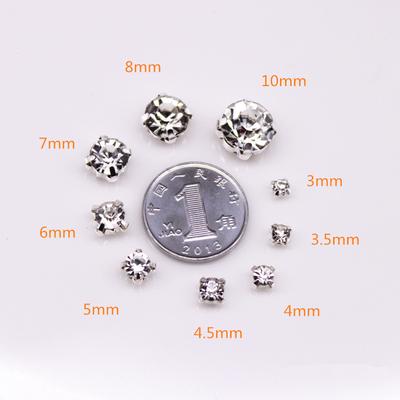 TEMU 3-10mm Glass Hand Sewing Drill Crystal Hand Sewing Rhinestone Wedding Dress Accessories Accessories 50-1440pcs Image