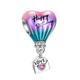 1pc 925 Sterling Silver Plated Copper Pendant Happy Birthday Hot Air Balloon Envelope Charm Fit Original Charms Bracelets Women Diy Jewelry Gift