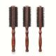 Natural Roll Round Hair Brush Comb Barber Hairdressing Hair Care Tools Beauty Wooden Brush For Curly Hair