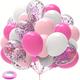 40pcs, White Balloons, 10inch/12 Inch Pastel Matte White Hot And Confetti Latex Balloon For Bridal Shower Wedding Engagement Anniversary Valentines Proms Birthday Party Graduation Decorations