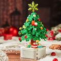 211pcs Christmas Tree Building Blocks: Educational Assembled Toys Decoration Gifts, Small Building & Potted Plant Fun!