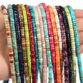 Loose Spacer Flat Round Stone Beads For Jewelry Making Diy Bracelet