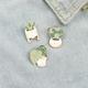 1pc Cartoon Indoor Plant Charm Brooch Lapel Pin Cute Badge Clothing Bag Party Accessory Gift