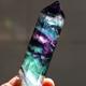 1pc Natural Fluorite Crystal Colorful Striped Fluorite - 1.57-2.76inch Quartz Crystal Stone Point Hexagonal Wand