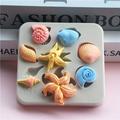 1pc, Ocean Animals Chocolate Mold, 3d Silicone Mold, Sea Starfish Conch Candy Mold, Fondant Mold, For Diy Cake Decorating Tool, Baking Tools, Kitchen Gadgets, Kitchen Accessories, Home Kitchen Items