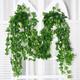 1pc, Realistic Green Ivy Leaves For Wedding Decor And Home Decor - Lifelike Artificial Flower Vine