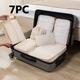 7pcs Travel Clothes Storage Bag, Portable Luggage Packing Cube, Lightweight Underwear Suitcase Organizer