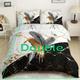 3pcs Fashion Duvet Cover Set, Bronzing Marble Feather Print Bedding Set, Soft Comfortable Duvet Cover, For Bedroom, Guest Room (1*duvet Cover + 2*pillowcase, Without Core)