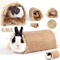 1pc/3pcs Rabbit Hideaway Toy, Grass Straw Bunny Toy Tunnel, Hamster Accessories For Chinchilla Ferret Rats Small Pet Supplies