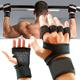 Unisex Fingerless Gloves: Perfect For Weightlifting, Gym Workout, Bodybuilding & Dumbbell Training - With Hook & Loop Fastener
