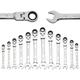 1pc/6pcs/12pcs Flex Head Ratcheting Wrench Set- 8-19mm Metric Ratchet Combination Wrenches Crv Gear Spanner