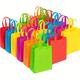 18pcs/30pcs Party Bags With Handles Non-woven Gift Tote Bags Goody Sweet Gift Bags For Birthday, Halloween, Christmas, Thanksgiving, Wedding Party Supplies
