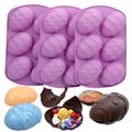 1pc 6-cavity Easter Egg Silicone Cake Baking Mold, Easter Egg Mold, Big Eggs Shape Silicone Mold For Surprise Egg Chocolate Bombs, 6 Cavity Cake Bakeware Diy Handmade Soap Candle Diy Resin Mold
