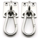 2pcs Wall-mounted Shape Hook, Stainless Steel Heavy-duty Multi-functional Hammock Metal Base For Ages 14 And Up