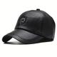 Men's Fashionable Casual Pu Leather Baseball Cap