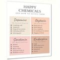 Classroom Decor, Happy Chemicals, Therapy Office Decor, Therapy Wall Art, Social Psychology, Therapy Worksheet, Therapy Office Art, Psychology Print, Nice Time Art, 8*10in Unframed