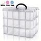 1pc 3-tiers Stackable Storage Box, Bead Organizers And Storage Container For Craft Storage, Kids Toys, Art Crafts, Jewelry, Beauty Supplies, Sewing Sorting, Organizer Supplies Art Supplies