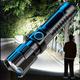 1pc Super Bright Led Telescopic Flashlight - Long Range & Rechargeable - Perfect For Outdoor Adventures!