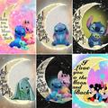 1pc 5d Diy Cartoon Diamond Art Painting Kits Cartoon Stitch Angel Minnie Mickey Anime Characters Full Diamond Embroidery Mosaic Rhinestone Picture Art Crafts Home Wall Decor Gift