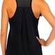 Plus Size Sports Top, Women's Plus Solid Contrast Mesh Round Neck Medium Stretch Tank Top