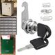 1pc Keyed Cylinder Cam Locks Tool Box File Cabinet Desk Drawer File Drawer Locks With Keys And 3pcs Different Lock Sheet