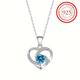 925 Sterling Silver Love Zircon Necklace Valentine's Day Gift Ladies Girlfriend Jewelry Gift