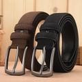 Men's Suede Belt Retro Trend Alloy Buckle Plus Size Men's Belt Large Size Genuine High-end Belt Casual Sports Belt, Gift For Boyfriend And Dad, Available In 2 Colors And 3 Sizes