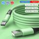 Liquid Silicone Usb Type C Cable Fast Charge Cable Cord For Vivo Oppo Redmi And More Usb C Smartphones Charger Cable 1m/2m/3m