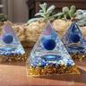 1pc Ogan Positive Energy Pyramid, Lapis Lazuli Pyramid, Room Decor, Ideal Choice For Gifts