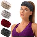 1pc Winter Ear Warmers Headbands For Women - Fuzzy Cable Knit Head Wrap With Velvet Lining - Perfect Sports Accessory Gift