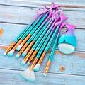 Makeup Brushes Set -11pcs 3d Mermaid Makeup Brush Eyeshadow Brushes, Cosmetic Brushes Eyeshadow Eyeliner Blush Concealer, Professional Makeup Brush (mermaid Colorful)