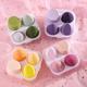 4 Pcs Flawless Beauty Eggs - Transparent Box For Creams, Powders, And Liquids - Keep Your Makeup Organized And Easy To Find