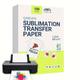 100 Sheets Of Sublimation Paper - Perfect For Mugs, T-shirts, And Light Fabrics - Compatible With Epson, And Sawgrass Inkjet Printers