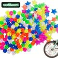 36pcs Bicycle Luminous Decoration Bicycle Spoke Beads Glow In The Dark And Emit Noise - Plastic Circular Multi-color Glow For Children's Bicycle Wheel Decoration