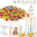 Straw Constructor Toys Stem Building Toys Interlocking Plastic Toys Engineering Toys Thin Tube Blocks Toy Educational Toy Kit Toy Diy Gift, Halloween, Christmas, And Thanksgiving Day Gift