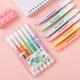6pcs/set Double Head Fluorescent Highlighter Pen Markers Pastel Drawing Pen For Student School Office Supplies Cute Stationery