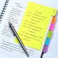 Divider Sticky Notes, Tabbed Self-stick Lined Note Pad, 60 Ruled Notes, Assorted Neon Colors Index Sticky Notes